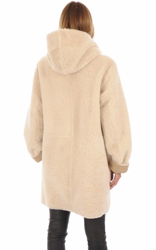 La Canadienne Manteau Peau Lainée Floride Beige