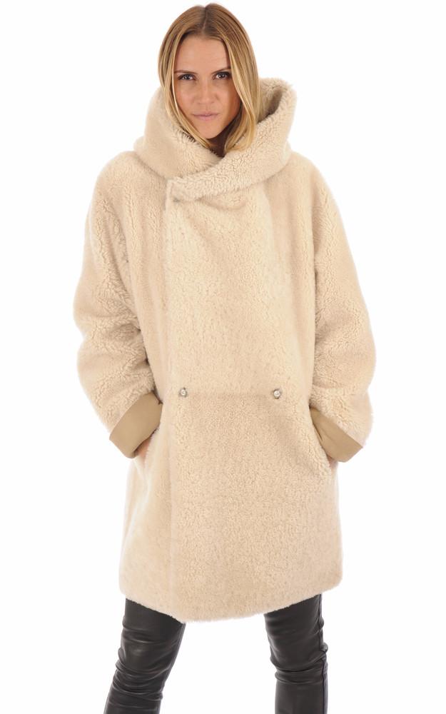 la canadienne Manteau peau lainée Floride beige