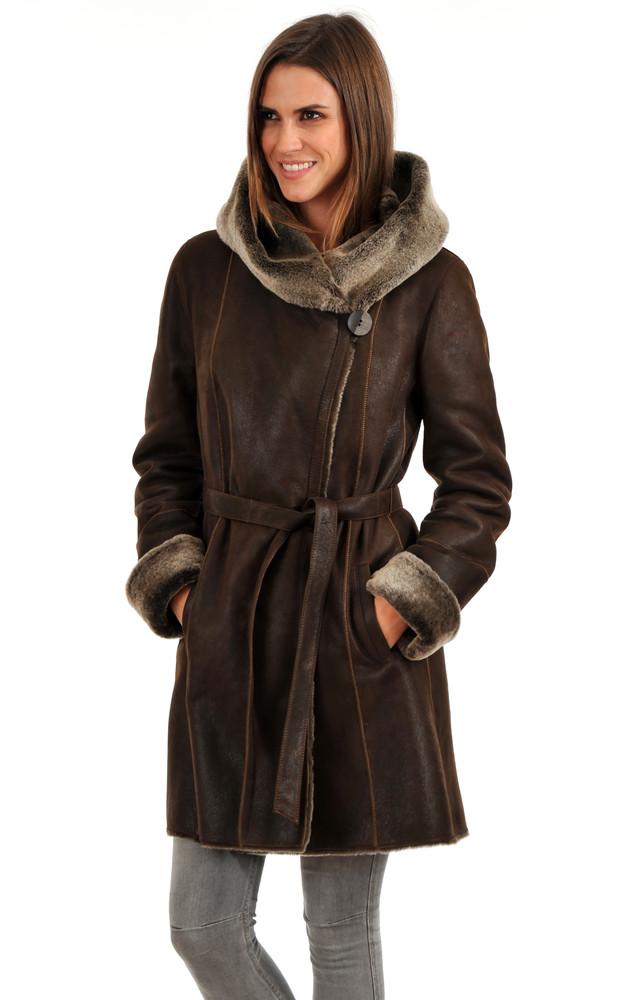 la canadienne Manteau peau Lainée merinillo