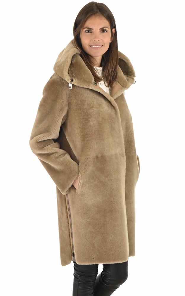 La Canadienne Manteau Réversible Agneau Caramel