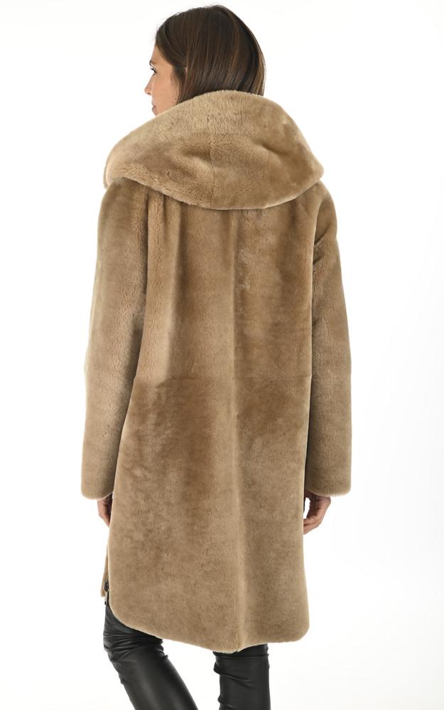 La Canadienne Manteau Réversible Agneau Caramel