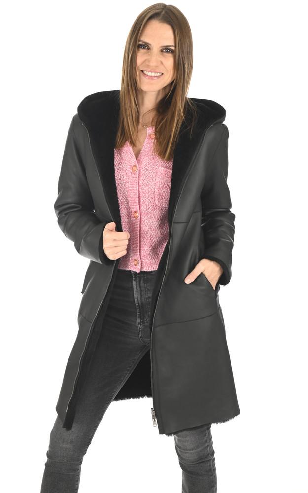 la canadienne Manteau réversible agneau noir