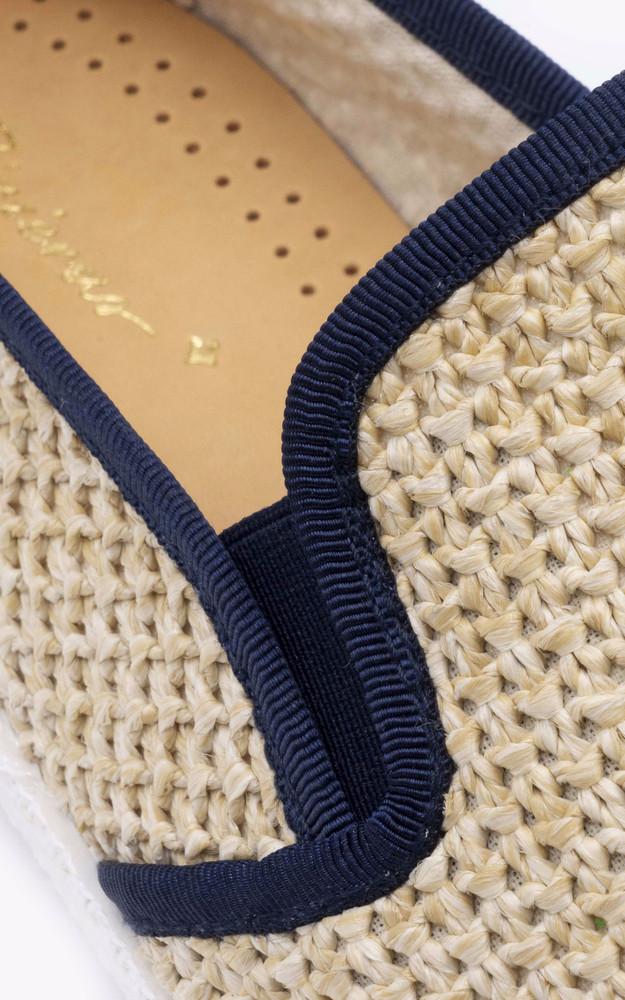 La Canadienne Mocassins Effet Raphia Beige