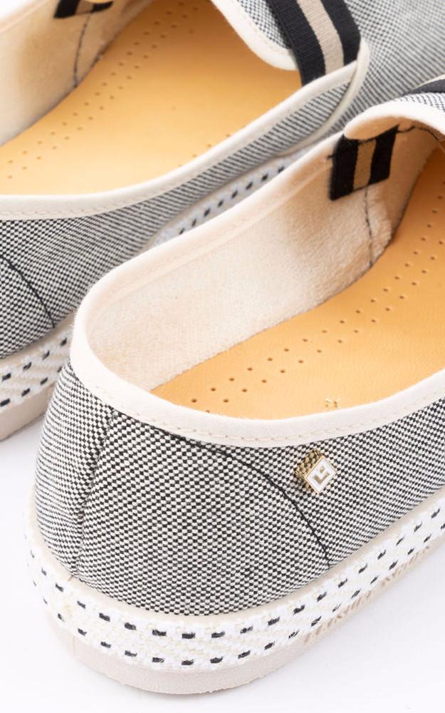 La Canadienne Mocassins En Toile Bleu