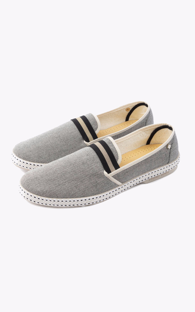 la canadienne Mocassins en toile bleu