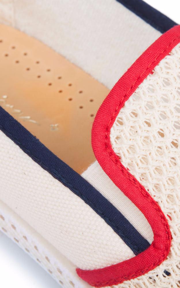 La Canadienne Mocassins En Toile Coton écru