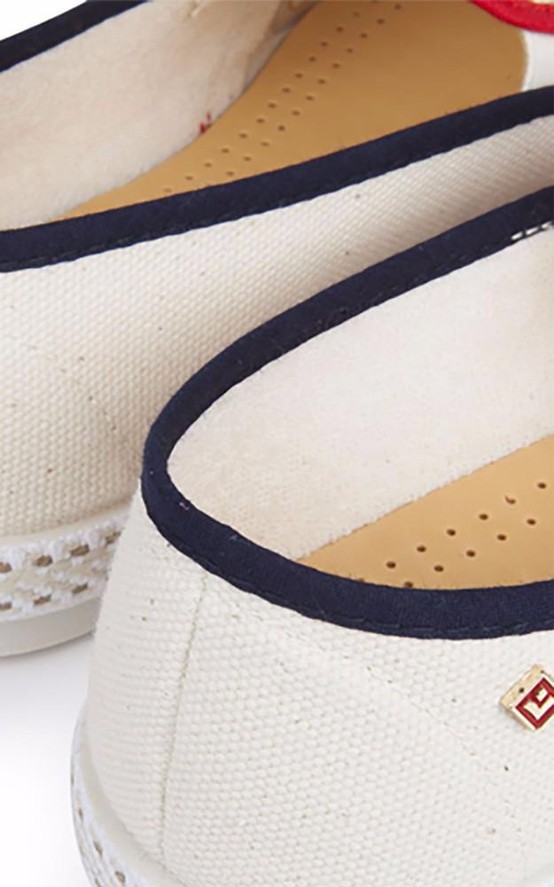 La Canadienne Mocassins En Toile Coton écru