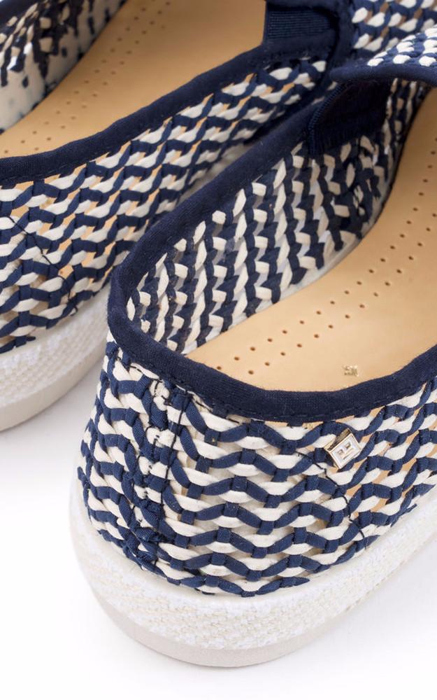 La Canadienne Mocassins Tressés Bleu