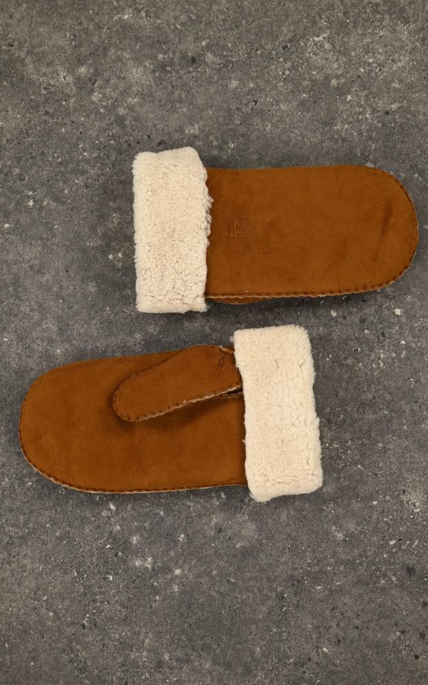 La Canadienne Mouffles Agneau Velours Camel