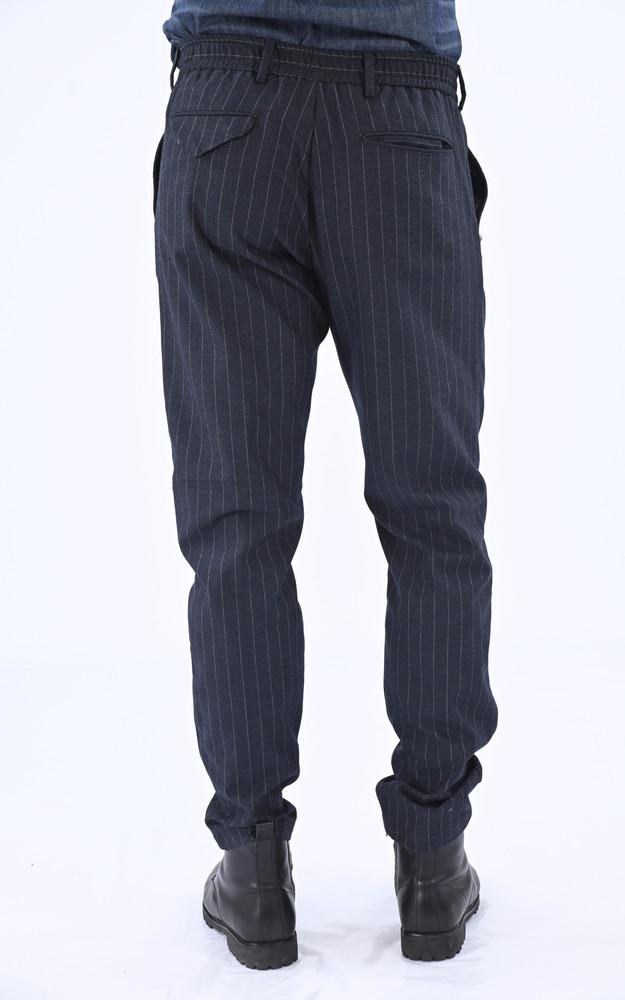 La Canadienne Pantalon à Rayures Gris Foncé