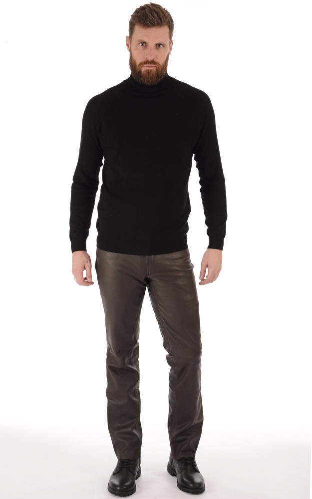 La Canadienne Pantalon Agneau Nubuck Chocolat