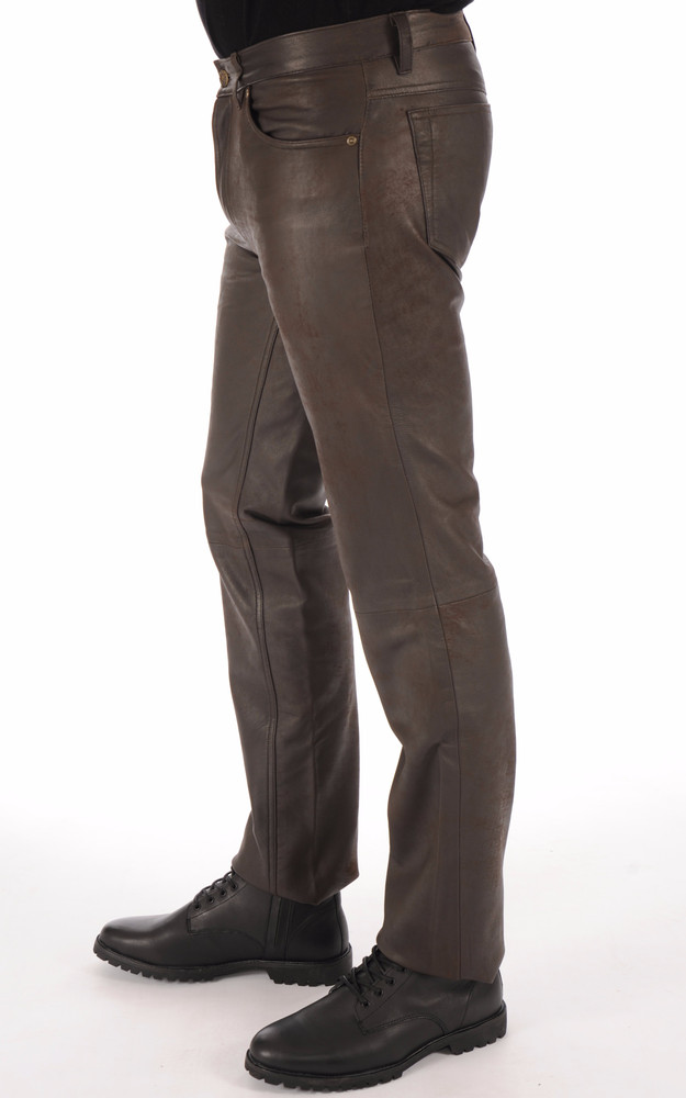 La Canadienne Pantalon Agneau Nubuck Chocolat