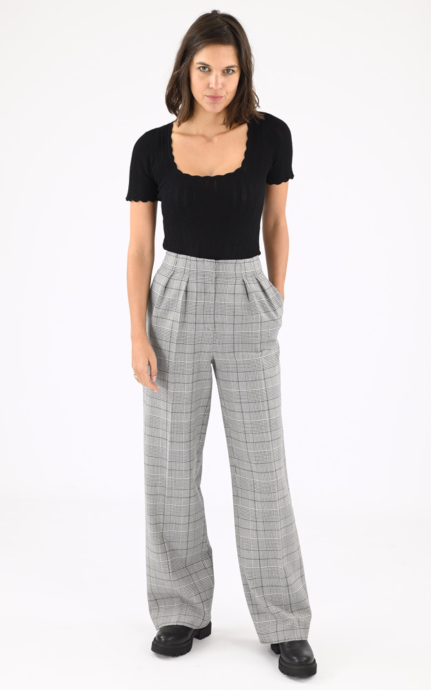La Canadienne Pantalon Carreaux Parigi Noir