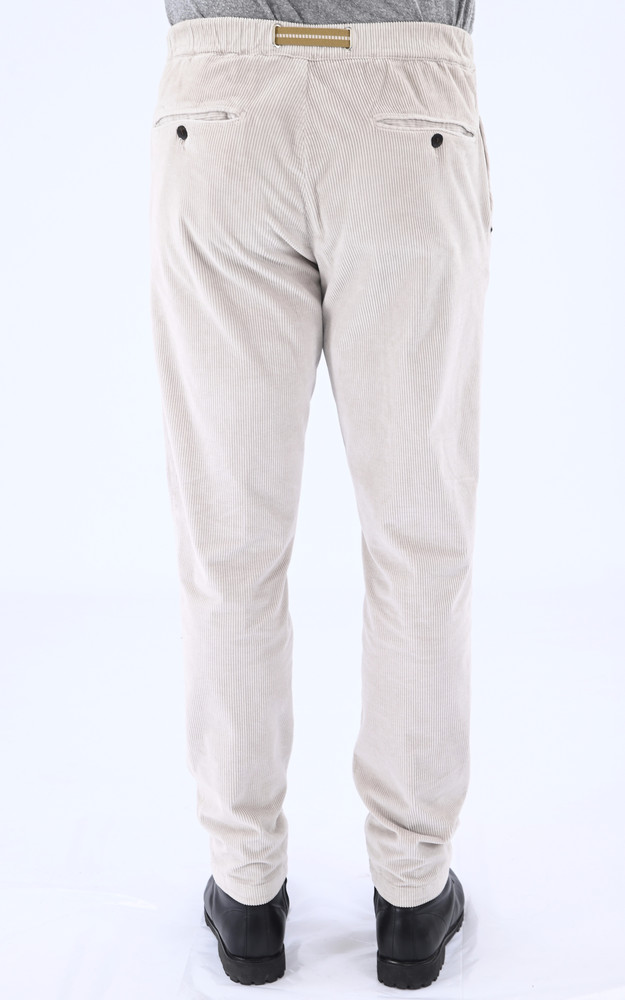 La Canadienne Pantalon Côtelé Gris Clair