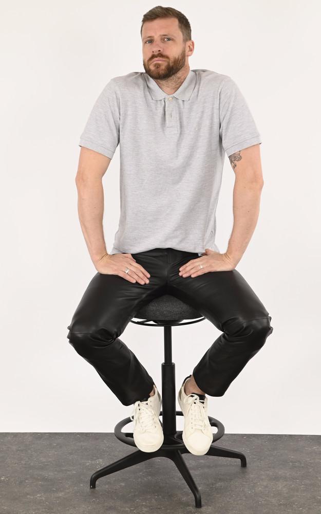 La Canadienne Pantalon Cuir Agneau Noir