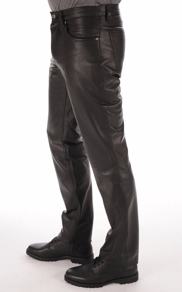 La Canadienne Pantalon Cuir Noir Homme
