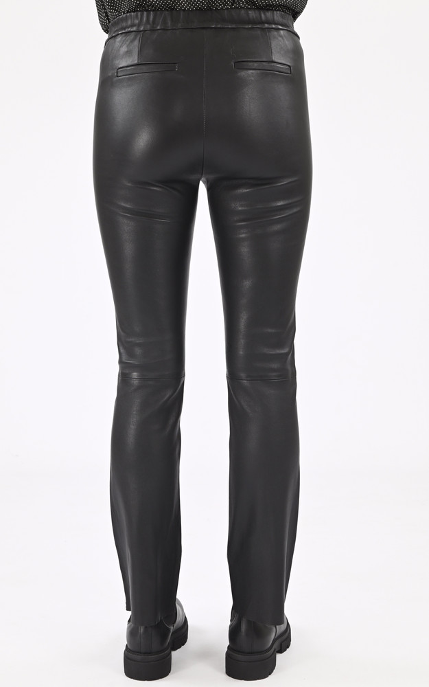 La Canadienne Pantalon Cuir Stretch Freya Noir