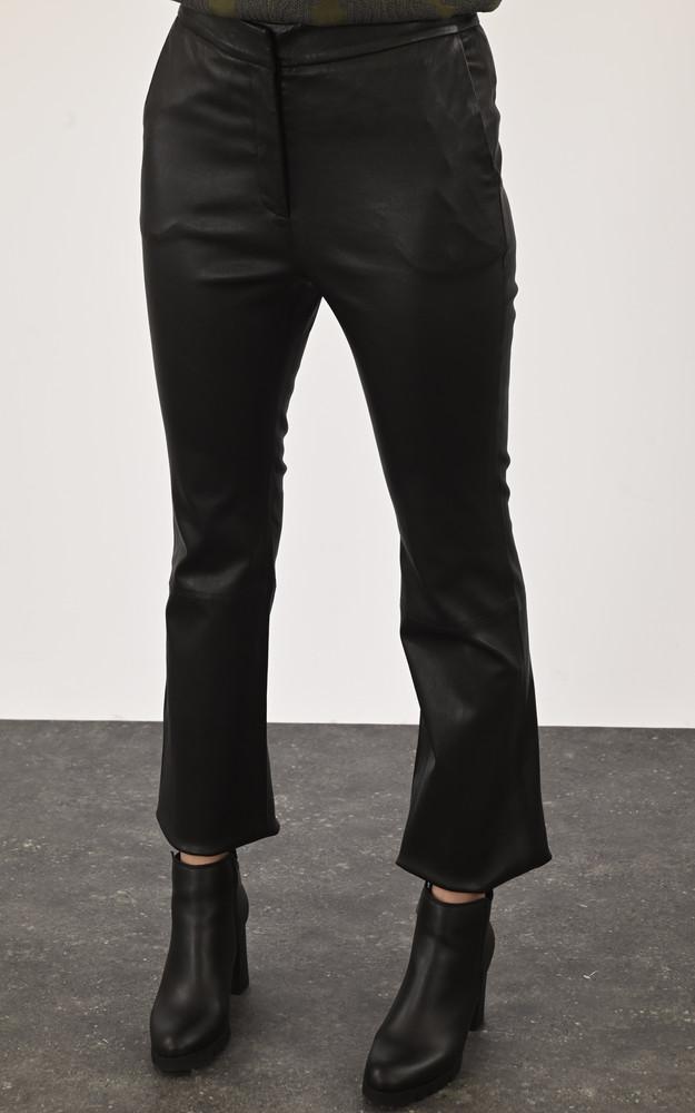la canadienne Pantalon évasé agneau stretch noir