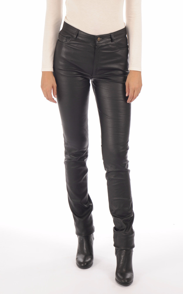 la canadienne Pantalon Jean cuir stretch noir