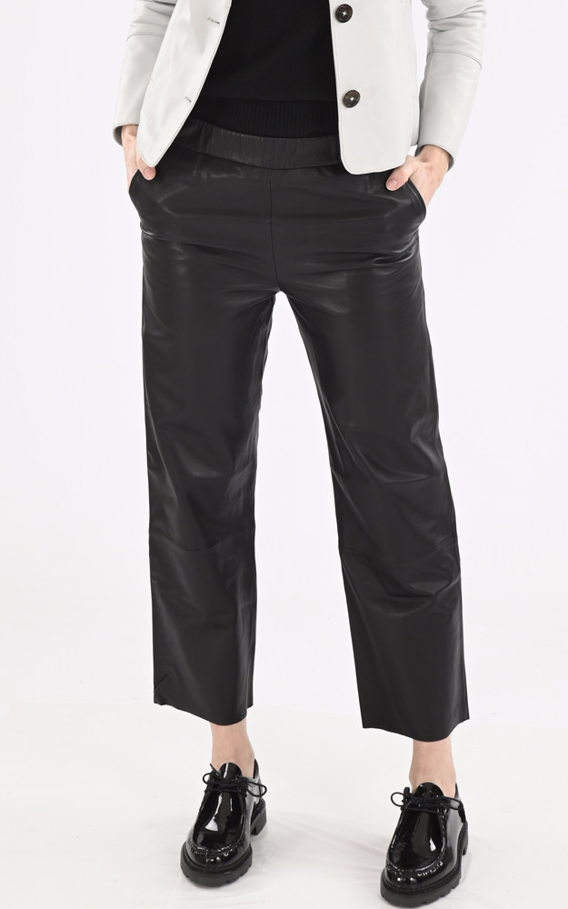 la canadienne Pantalon large Sarah agneau noir