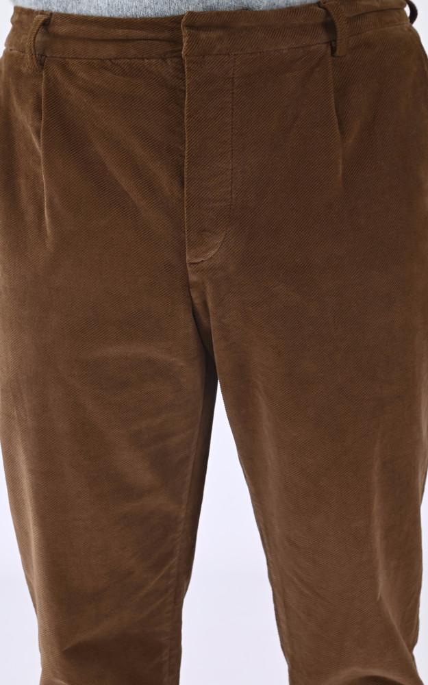 La Canadienne Pantalon Loose Velours Marron