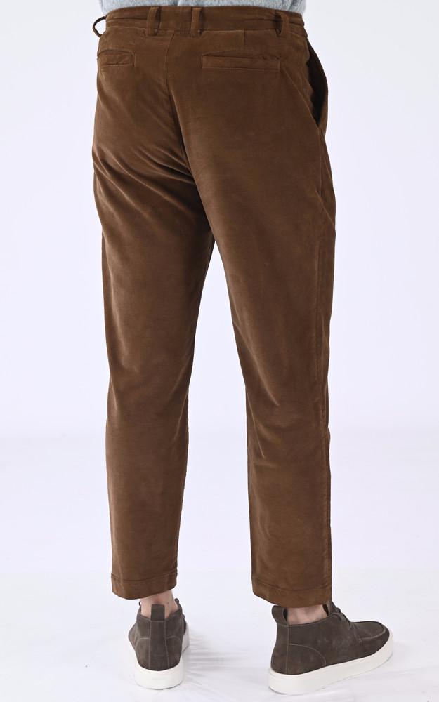 La Canadienne Pantalon Loose Velours Marron