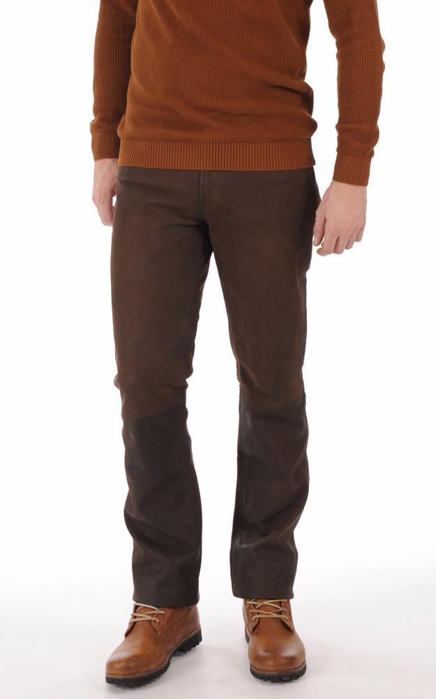 la canadienne Pantalon vachette nubuck marron