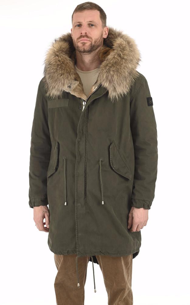 La Canadienne Parka Army Chic Lapin Et Finraccoon