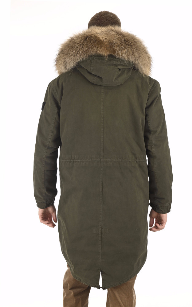La Canadienne Parka Army Chic Lapin Et Finraccoon