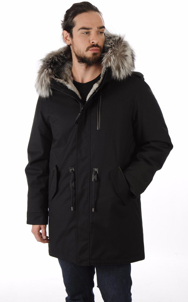 La Canadienne Parka Moritz-X Laine Feutrée Noir