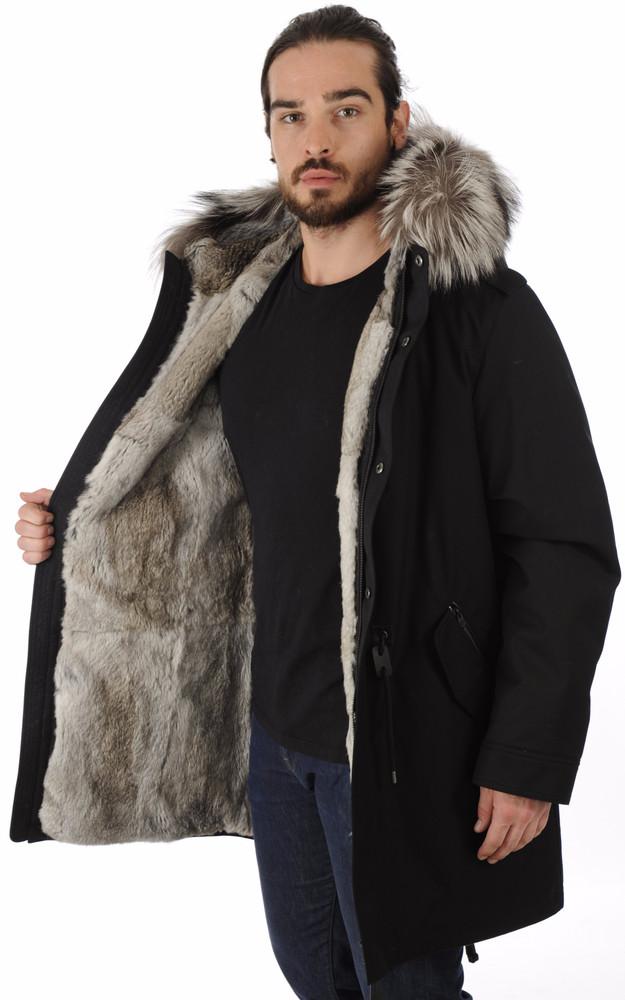 La Canadienne Parka Moritz-X Laine Feutrée Noir