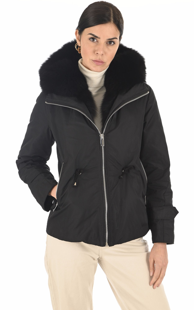 La Canadienne Parka Noire Capuche Renard