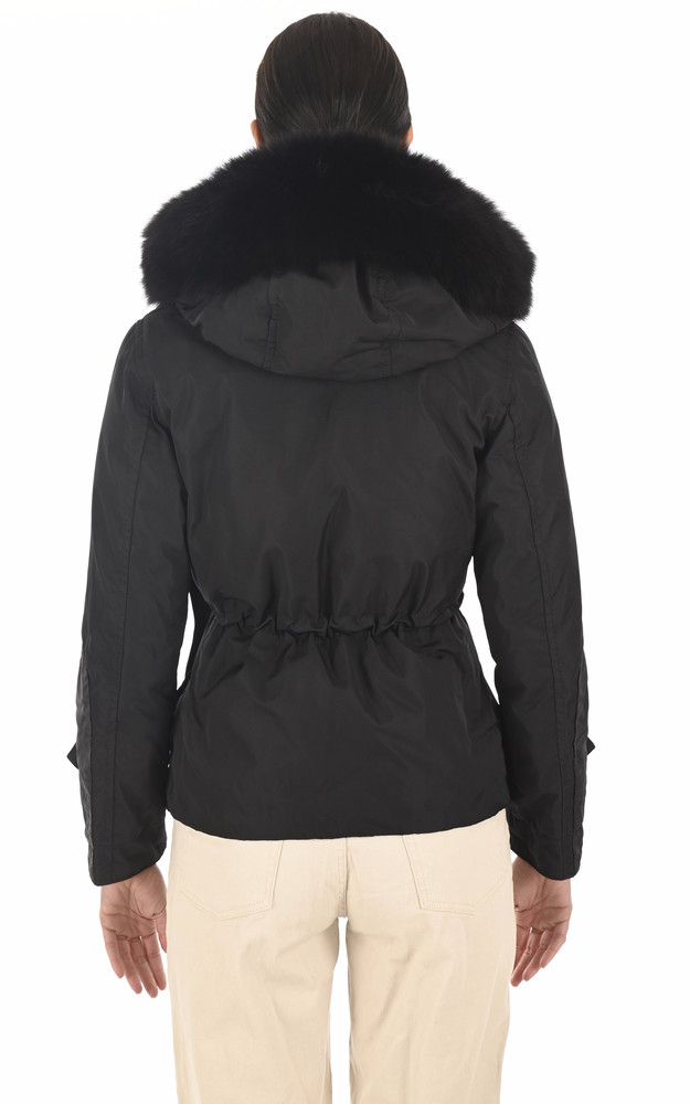 La Canadienne Parka Noire Capuche Renard
