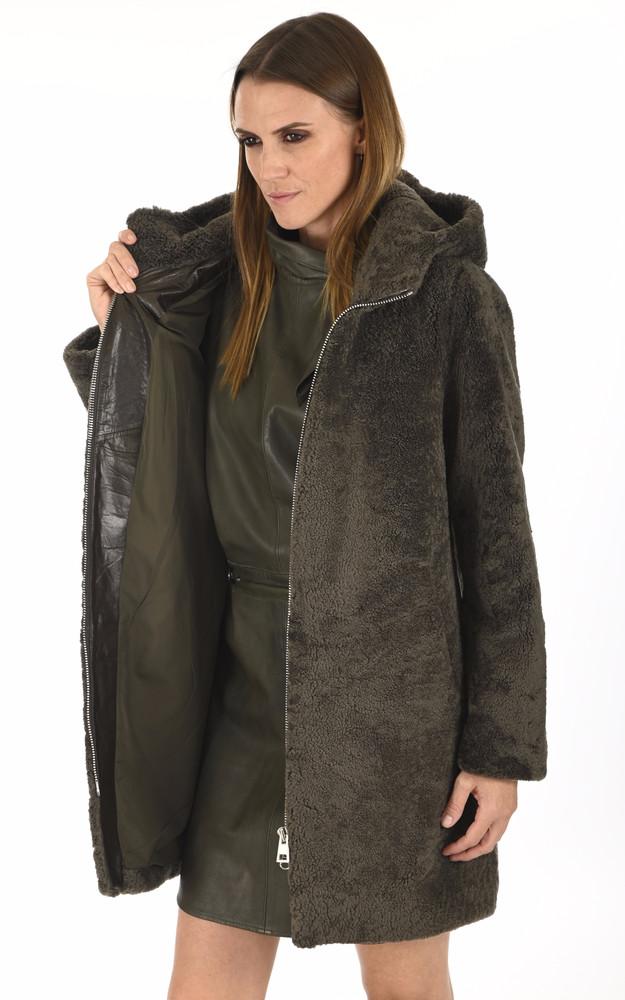 La Canadienne Peau Lainée Agneau Kaki