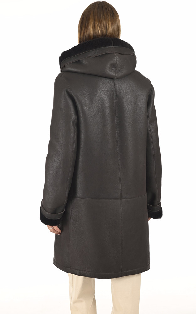 La Canadienne Peau Lainée Agneau Marron Foncé