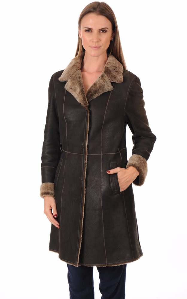 La Canadienne Peau Lainée Marron Foncé