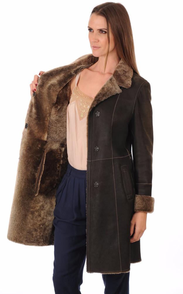 La Canadienne Peau Lainée Marron Foncé