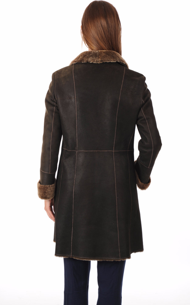 La Canadienne Peau Lainée Marron Foncé