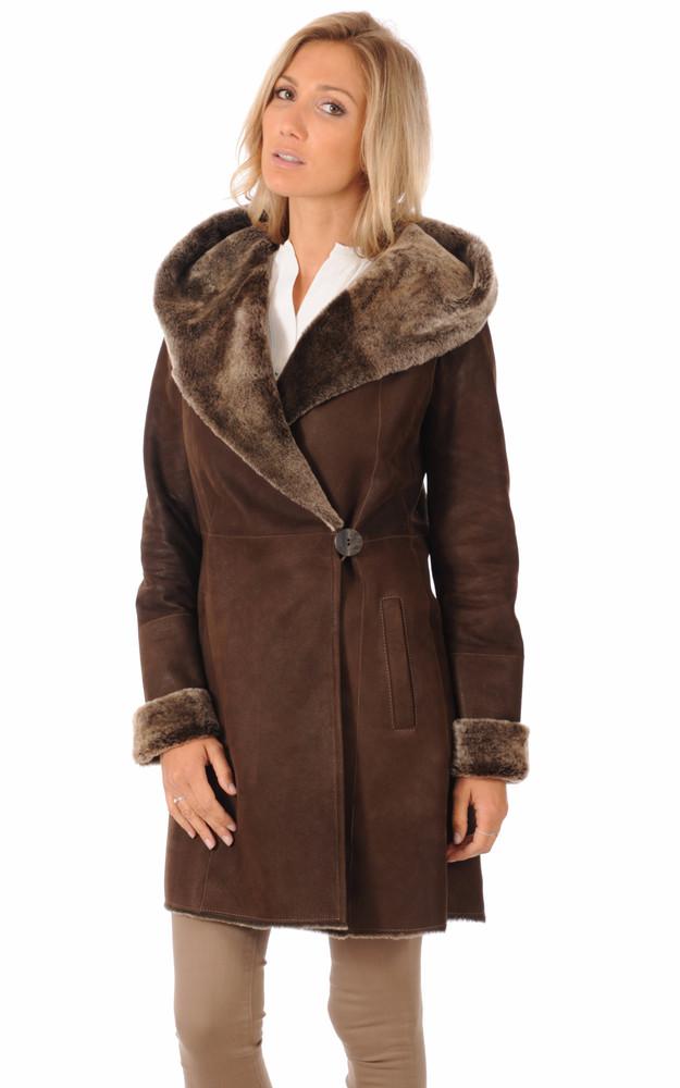 la canadienne Peau lainée marron