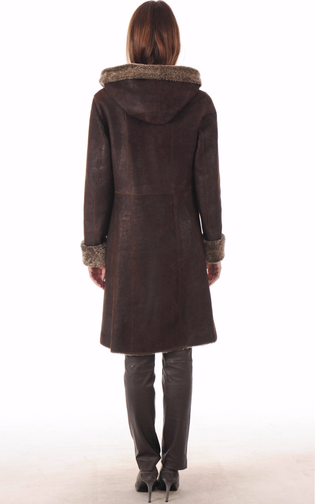 La Canadienne Peau Lainée Patinée Marron