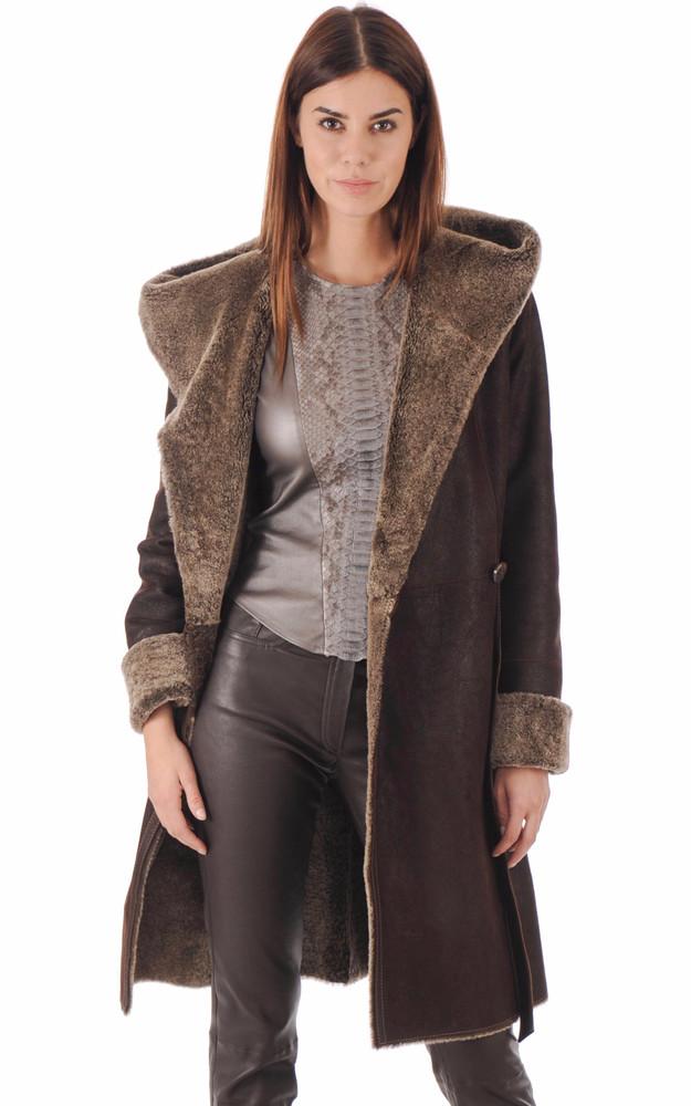 la canadienne Peau Lainée Patinée Marron