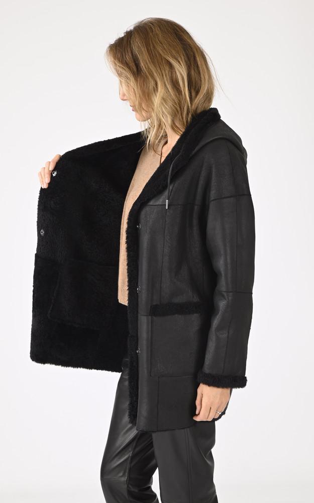 La Canadienne Peau Lainée Réversible Mérions Noir