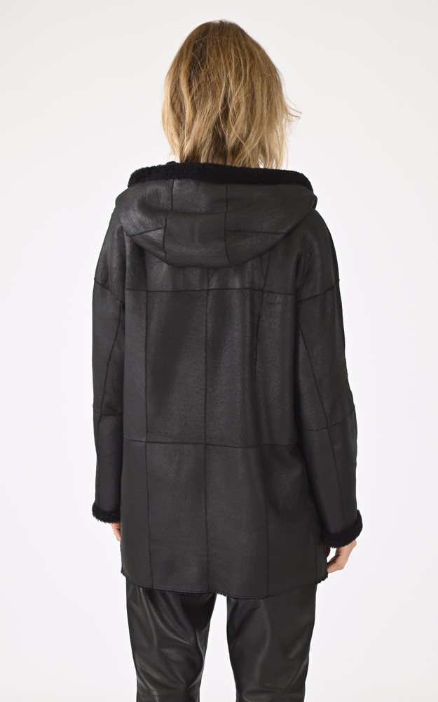 La Canadienne Peau Lainée Réversible Mérions Noir