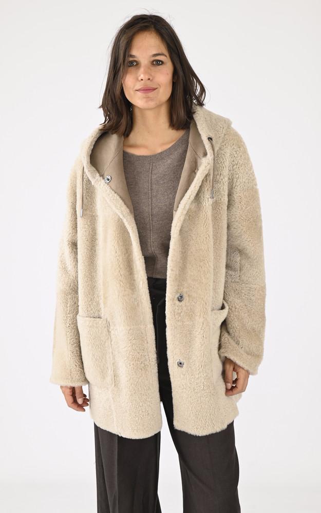 La Canadienne Peau Lainée Réversible Mérions Taupe