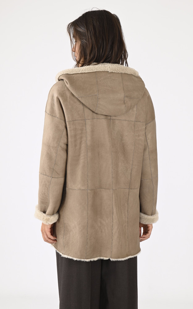 La Canadienne Peau Lainée Réversible Mérions Taupe