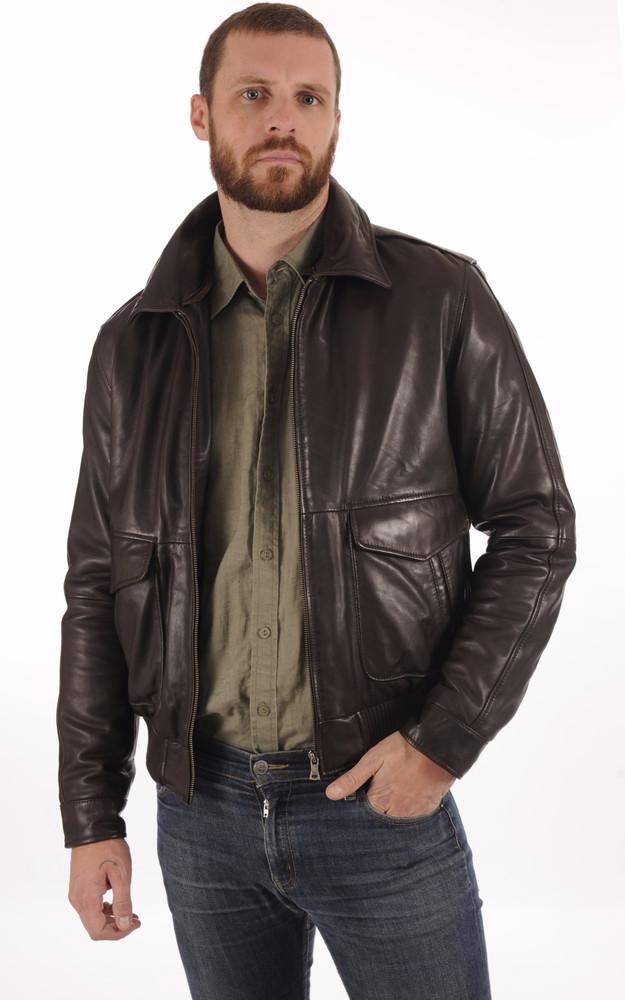 La Canadienne Pilote Cuir Agneau Marron