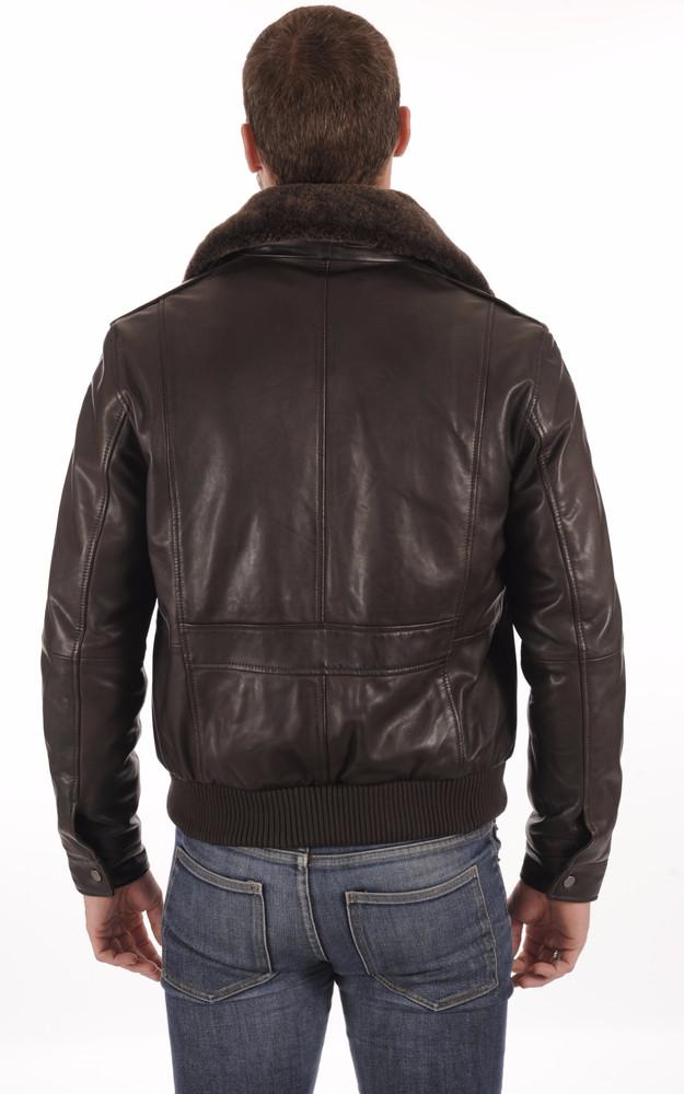 La Canadienne Pilote Cuir Agneau Marron