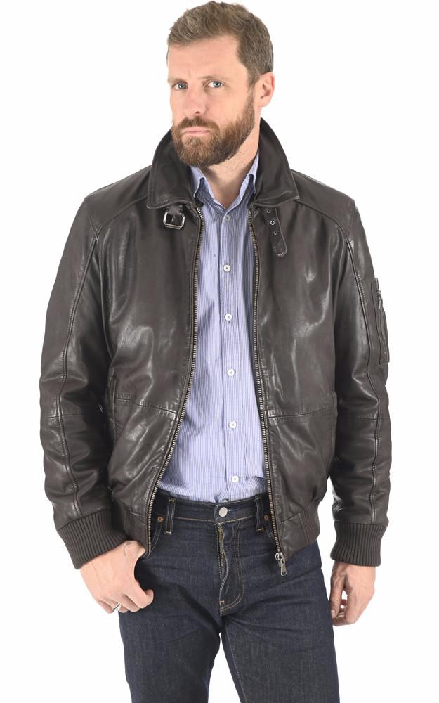 La Canadienne Pilote Cuir D'agneau Marron