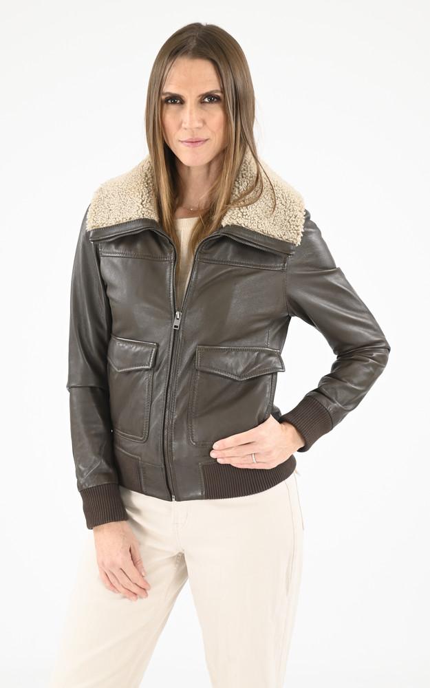 La Canadienne Pilote Cuir Spicy Marron