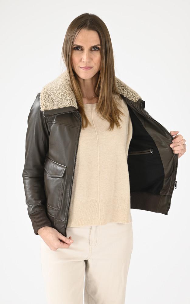 La Canadienne Pilote Cuir Spicy Marron